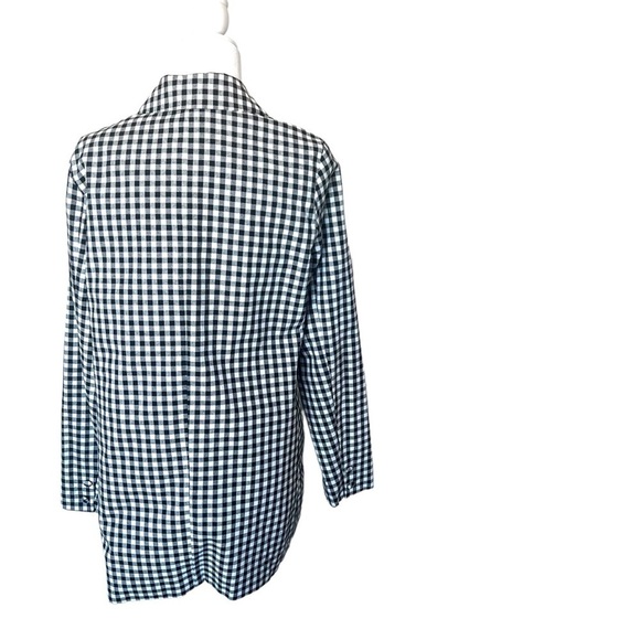 Eggie Gingham Checkered Oversized Jacket in Black and White Size Medium - Picture 4 of 11